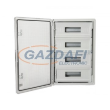 Elmark falon kívüli maszkolt műanyag elosztószekrény átlátszó ajtóval, 45 modul, 600x400x200mm, IP65, szürke villanyszerelés