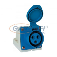 Elmark falra szerelhető ipari dugalj, 16A, 1P+N+E, 230V, IP44 villanyszerelés