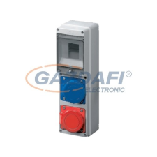 Elmark ipari csatlakozódoboz, 4 modul, 1P+N+E: 1x16A+1x32A , IP67, 105x337x95mm villanyszerelés