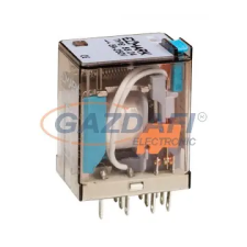 Elmark ipari relé, 12V DC, 42 Ohm, 2Z+2NY villanyszerelés