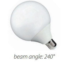 Elmark Led lámpa gömb 20W E-27 G120 meleg fehér világítás