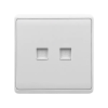 Elmark LONDON DOUBLE COMPUTER RJ45 SOCKET WHITE