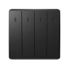 Elmark LONDON FOUR BUTTONS ONE WAY SWITCH ANTHRACITE villanyszerelés