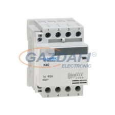 Elmark Moduláris mágneskapcsoló, K40, 25A, 230V, 4Z villanyszerelés