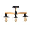 Elmark Phil mennyezeti lámpa 3XE27 fekete/fa-Elmark