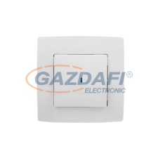 Elmark &quot;City&quot; süllyesztett váltókapcsoló jelzőfénnyel, metál fehér villanyszerelés