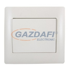 Elmark "Rhyme" süllyesztett egypólusú kapcsoló, metál fehér villanyszerelés