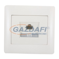 Elmark "Rhyme" süllyesztett informatikai csatlakozóaljzat RJ45 Cat5e, metál fehér villanyszerelés