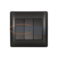 Elmark "Rhyme" süllyesztett tripla csillárkapcsoló, metál grafit villanyszerelés