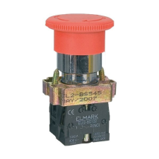 Elmark reteszelt vészgomb, EL2-BS / 6A / 1NC+1NO / 400V, piros villanyszerelés