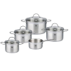 ELO Top Collection 5 db-os edénykészlet, rozsdamentes acél ELO 42505 indukciós edénykészlet