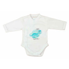  Elöl patentos hosszú ujjú baba body "Hello megérkeztem" mintával kombidressz, body