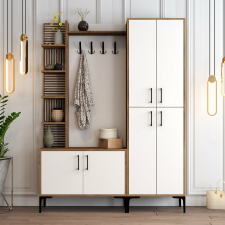  Előszobafal Viyana DA - Walnut, White bútor