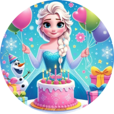  Elsa hercegnő tortával (jégvarázs,Frozen) témájú tortaostya,ostyalap sütés és főzés