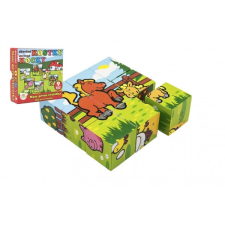  Első állatos kocka játék fából puzzle, kirakós