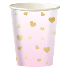Első születésnap Pink Ombre papír pohár 8 db-os 250 ml party kellék