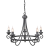 Elstead Lighting Elstead klasszikus csillár harlech fekete elshr5-black
