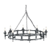 Elstead Lighting Elstead klasszikus csillár saxon fekete elssax8-blk-sil
