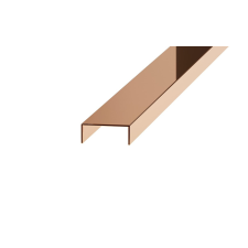 Élvédő Eviso dísz bronz fényes U-alakú 270 cm rozsdamentes acél PRBR0002 élvédő, sín, szegélyelem