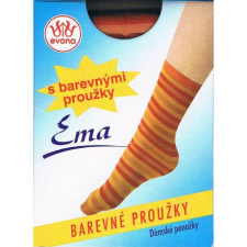 EMA csíkos bokafix, 60 DEN, m:36-41, 1 pár lila harisnya, combfix