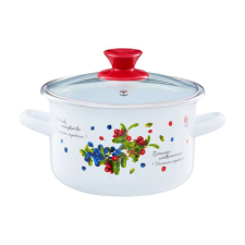 Emalia Olkusz zománcozott fazék fedővel 20 cm/3.8 l áfonya edény