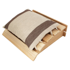 Emendo fejtámla fából, szaunapárnával 30x20cm, barna színben szauna kiegészítő