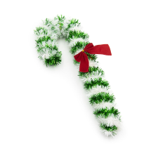 Emili Karácsonyi ajtódísz, cukorpálca - 35 cm karácsonyi dekoráció