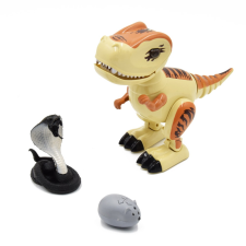 Emili T-rex dinoszaurusz - önjáró dínó, világító szemekkel, kígyóval, távirányítós / barna elektronikus játék