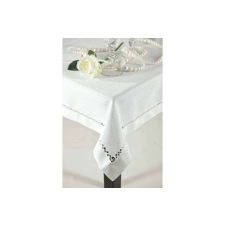  Emily azsúrozott fehér asztalterítő Fehér 145x280 cm party kellék