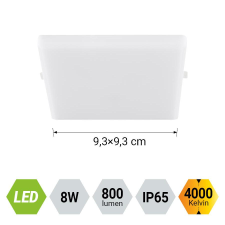 Emithor Agilo fehér LED beépíthető lámpa (EMI-63203) LED 1 izzós IP65 világítás