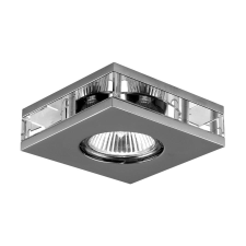 Emithor Elegant króm-átlátszó beépíthető lámpa (EMI-71027) GU10 1 izzós IP20 világítás
