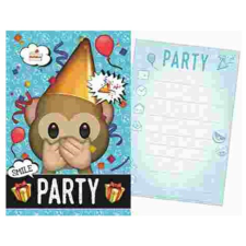 Emoji Blue Party Meghívó party kellék