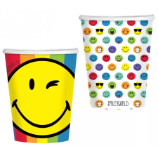 Emoji papír pohár 8 db-os 250 ml party kellék