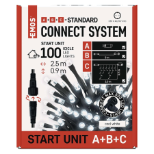 Emos CNT Kezdő készlet - jégcsapok 2,5m 100LED IP44 12W hideg fehér időzítő karácsonyi dekoráció