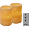 Emos DCCV14 LED dekoráció – 2x viasz gyertya 12.5 cm 2x AA távirányító időzítő