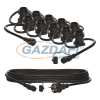 Emos DCPZ01 Sorolható fényfüzér 10 db E27 izzóval, START SZETT, 7,35 m, kültéri és beltéri, 750 W max., 230 V AC, IP44