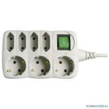 Emos ELOSZTÓ (HOSSZABBÍTÓ) 3+4 ALJZAT 1,5m KAPCSOLHATÓ PS1721 hosszabbító, elosztó