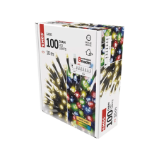 Emos kültéri és beltéri, 2in1LED fényfüzér, 10méter, 100Led, programozható, meleg fehér/RGB (D4Ah01) () kültéri világítás