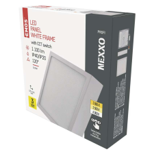 EMOS LED felületi lámpatest NEXXO, négyzet, fehér, 12,5W, CCT világítás