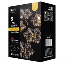 Emos Led fényfüzér , beltéri/kültéri , 8 db LED , 0.84 m , meleg fehér , hópihe ,... karácsonyfa izzósor