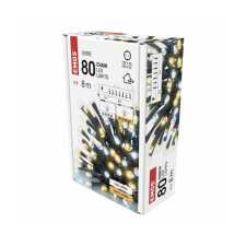 Emos LED karácsonyi fényfüzér 8m IP44 időzítős meleg/hidegfehér (D4AN04) (D4AN04) karácsonyfa izzósor