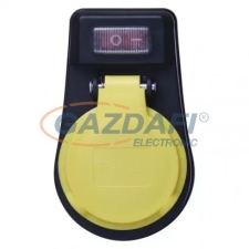 Emos P00292 kapcsolós dugalj, 1× 2P+PE, IP44, fekete villanyszerelés