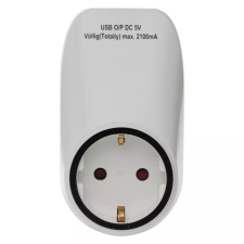 Emos P0072 fehér USB-s aljzat elágazó kábel és adapter