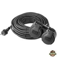 Emos P0704 2 aljzat 25 méter 3x1,5mm2 gumikábeles IP44 kültéri hosszabbító hosszabbító, elosztó