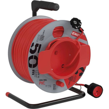 Emos PVC Hosszabbító kábel dobon - 1× aljzat, 50 m, 1,5 mm2 kábel és adapter