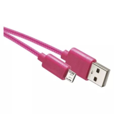 Emos SM7006P USB-A 2.0 - microUSB-B 2.0 töltő- és adatkábel 1m rózsaszín (SM7006P) mobiltelefon kellék