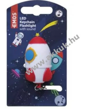 Emos világegyetem LED-es Kulcstartó lámpa, rakéta speciális hang effekttel - A készlet erejéig! kulcstartó