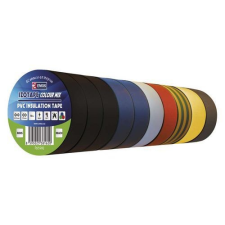 Emos villanyszerelési PVC szigetelőszalag, 15 mm széles, 10 db, vegyes színek villanyszerelés