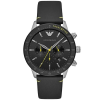  Emporio Armani AR11325 férfi kronográf karóra, fekete bőr szíj, 43 mm
