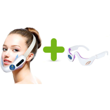 EMS mikroáramú arcmasszírózó LED terápiával + Szem alatti masszírozó EMS -el és hőterápiával bőrápoló eszköz